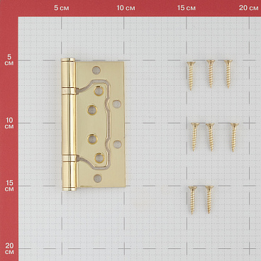 Петля Corsa Deco бабочка универсальная неразъемная 100х75 мм золото