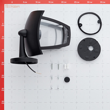 Светильник садово-парковый настенный Svet Сити Дели 2 черный E27 60 Вт IP44 (1202-02021)