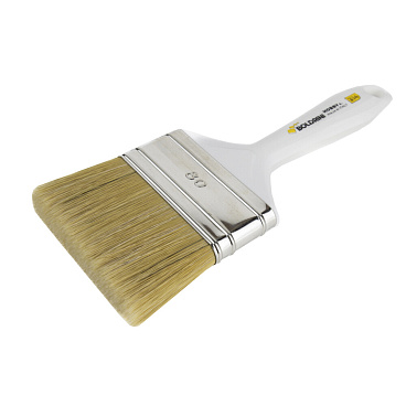 Кисть плоская натуральная щетина пластиковая ручка Boldrini 80х15 мм для всех типов ЛКМ на любой основе