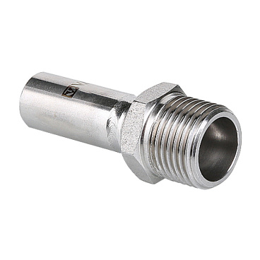Соединитель Valtec (VTi.906.I.001806) 18 мм х 1 НР(ш) нержавеющая сталь