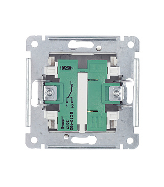 Переключатель Hegel Master одноклавишный встраиваемый черный с подсветкой (ВС10-462-08)