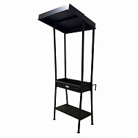 Мангал стационарный Firewood Columba с крышей 78х71х207 см