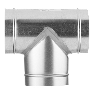 Тройник для круглых воздуховодов d125 мм 90° оцинкованный Era Pro