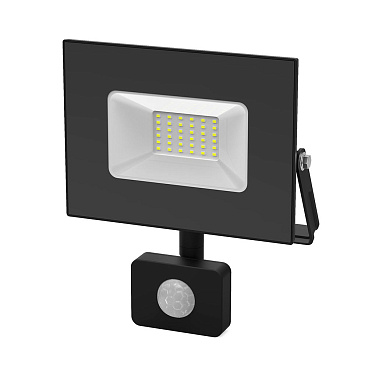 Прожектор светодиодный Gauss Elementary-S ДО-30 6500К 30 Вт IP65 с датчиком движения черный
