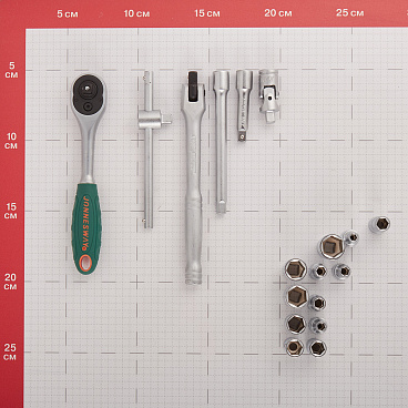 Набор торцевых головок с трещоткой Jonnesway 1/4" (S04H2118S) (18 шт.)
