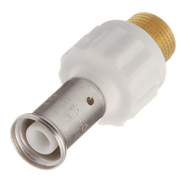 Муфта Henco (17PKW-1604) 16(пресс) х 1/2 НР(ш) PVDF белая