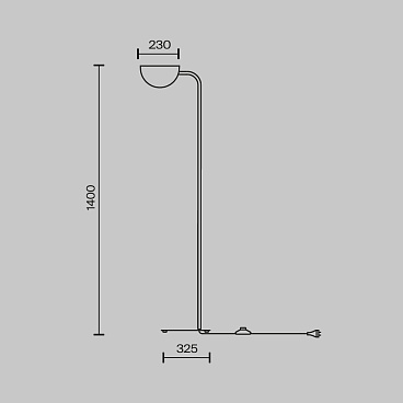 Напольный светильник (торшер) Maytoni MOD126FL-01B