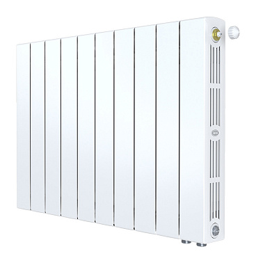 Радиатор биметаллический Rifar Supremo Ventil SVR 500 мм 10 секций 3/4 нижнее правое подключение белый