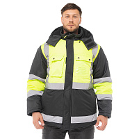 Куртка рабочая мужская утепленная Спрут ИТР 44-46 рост 182-188 см серая/лимонная