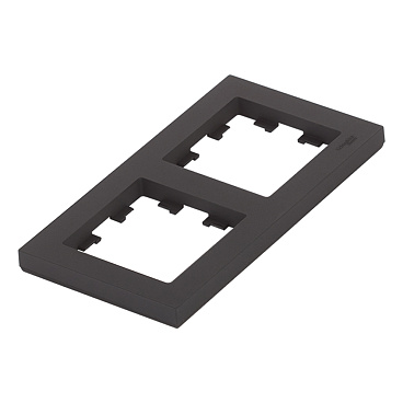 Рамка Systeme Electric AtlasDesign двухместная карбон (ATN001002)