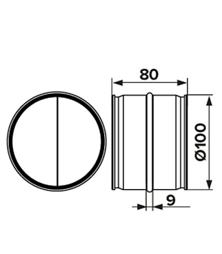 Клапан обратный Era стальной d100 мм