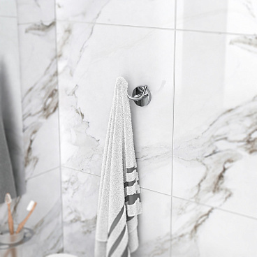 Крючок для ванной Fora Long двойной на шуруп металл хром (L027/1015)