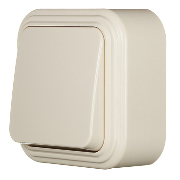 Выключатель Svet одноклавишный накладной бежевый (0603-00031)