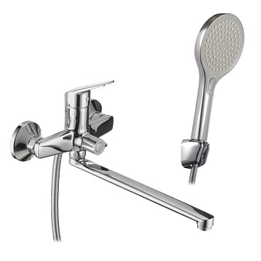 Смеситель для ванны Corsa Deco KX хром однорычажный с длинным изливом с лейкой (FBTKX3)