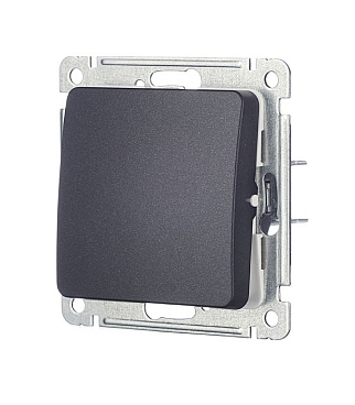 Выключатель Hegel Master одноклавишный встраиваемый черный (ВС10-411-08)