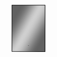 Зеркало с подсветкой прямоугольное 50х70 см в раме черной бесконтактный сенсор Continent Martina Led (ЗЛП4762)