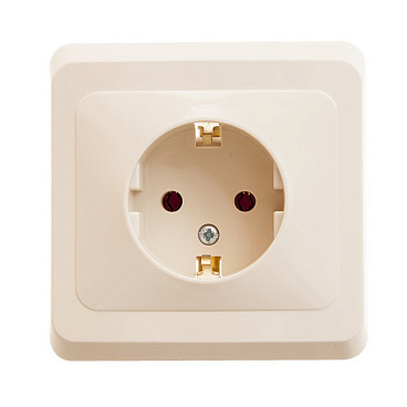 Розетка Systeme Electric Этюд встраиваемая бежевая (PC16-003K)