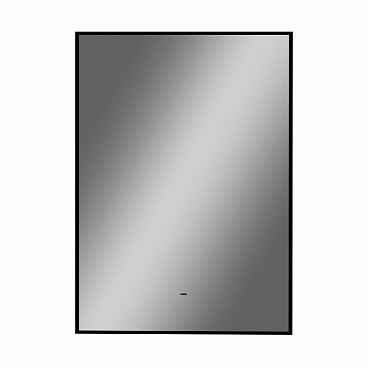 Зеркало с подсветкой прямоугольное 50х70 см в раме черной бесконтактный сенсор Continent Martina Led (ЗЛП4762)
