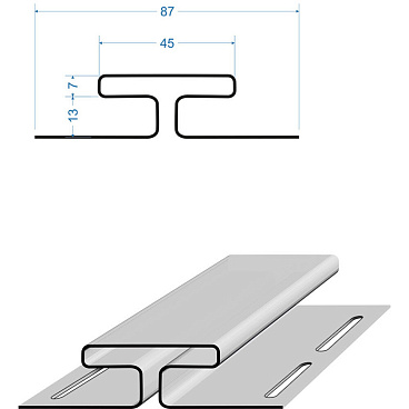 H-профиль соединительный Docke Lux 3000 мм миндаль