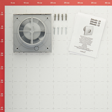 Вентилятор осевой Cata Silentis 10 Inox T с таймером d100 мм серебро