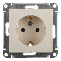 Розетка Systeme Electric AtlasDesign встраиваемая бежевая (ATN000243)