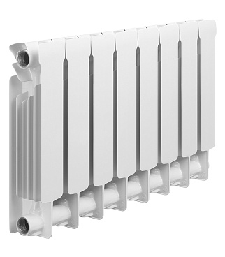Радиатор биметаллический Rifar Base 350 мм 8 секций 1" боковое подключение белый
