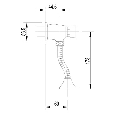 Кран для писсуара Lemark Project нажимной (LM4612C)