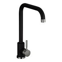 Смеситель для кухни Granula Standart черный с высоким изливом однорычажный (ST-4033, ЧЁРНЫЙ)