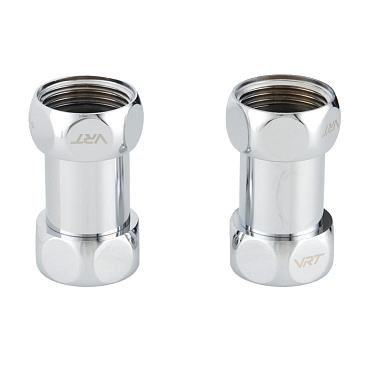 Соединитель прямой для полотенцесушителя VRT 1 ВР(г) х 1 ВР(г) хром