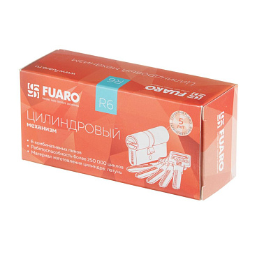 Цилиндр Fuaro R600 70 35х35 мм ключ/ключ хром