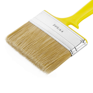 Кисть плоская искусственная щетина пластиковая ручка Wenzo Pro 100х12 мм для эмалей и лаков на водной основе