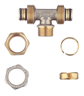 Тройник 20 обж(ц) х 1/2 НР(ш) х 20 обж(ц)