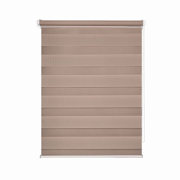 Рулонная штора день-ночь 80х160 см Domlegrand Easy Fix бежевая