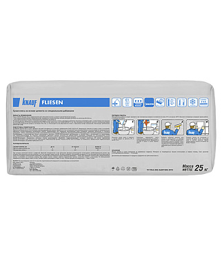 Клей для плитки/ керамогранита/ камня Knauf Флизен Плюс серый класс C1 TE 25 кг