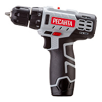 Дрель-шуруповерт аккумуляторная Ресанта ДА-12-2ЛК 12 В 2 Ач Li-Ion 2 АКБ и ЗУ (75/14/2)