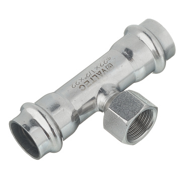 Тройник Valtec (VTi.932.I.220422) 22 мм х 1/2 ВР(г) х 22 мм нержавеющая сталь