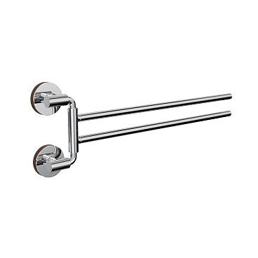 Полотенцедержатель Fora Lord 440 мм двойной поворотный на шуруп нержавеющая сталь хром (FOR-LORD022CR/2705)