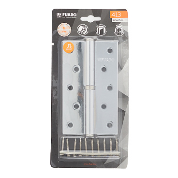Петля Fuaro карточная левая разъемная 125х75 мм хром
