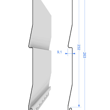 Сайдинг Docke Standard 3000х230 мм сливки