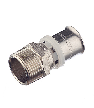 Соединитель прямой VALTEC (VTm.201.N.002005) 20(пресс) х 3/4 НР(ш)