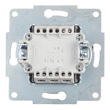 Выключатель Lezard Karina трехклавишный встраиваемый черный бархат (707-4288-109)