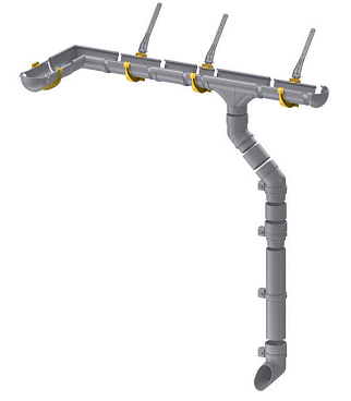Кронштейн желоба Docke Premium пластиковый d120 мм графитовый серый RAL 7024