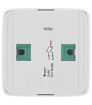 Выключатель Hegel Alfa двухклавишный накладной белый (ВА10-153)