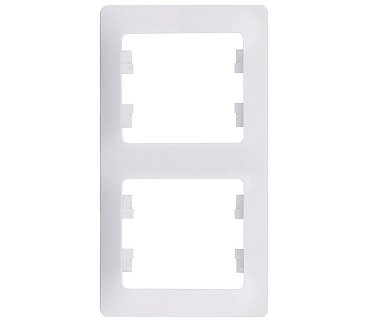 Рамка Systeme Electric Glossa двухместная белая (GSL000106)