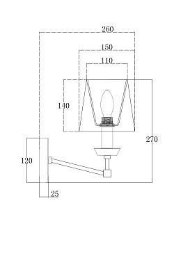 Настенный светильник (бра) Maytoni MOD064WL-01N