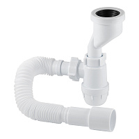 Сифон для писсуара АНИ пласт 32х40/50 с отводом с соединением 40/50 мм (U1016)