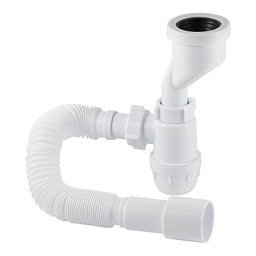 Сифон для писсуара АНИ пласт 32х40/50 с отводом с соединением 40/50 мм (U1016)