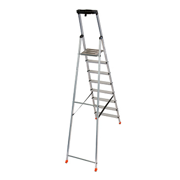 Стремянка алюминиевая 8 ступеней 80 мм с лотком-органайзером 1,70 м Krause