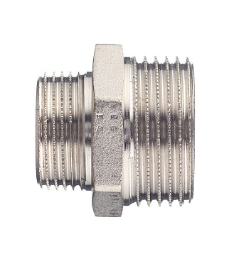 Ниппель переходной Stout 1 НР(ш) х 3/4 НР(ш) латунный (SFT-0004-000134)