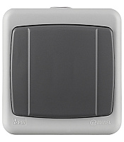 Выключатель Makel одноклавишный накладной серый (36064001)